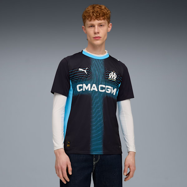 Maillot « à l’étranger » 25/26 Olympique de Marseille Homme, New Navy-Luminous Blue, extralarge